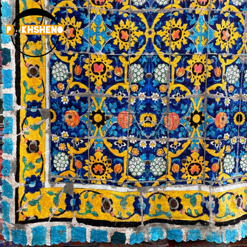 رومیزی مخمل شانل طرح معرق پخشنو